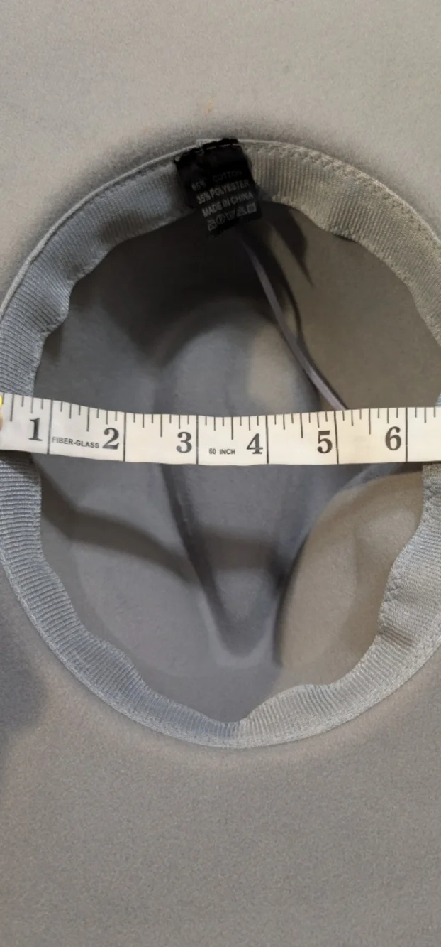 Boho Wide Brim Fedora Hat in Light Gray with Tan Faux Leather Band Cotton